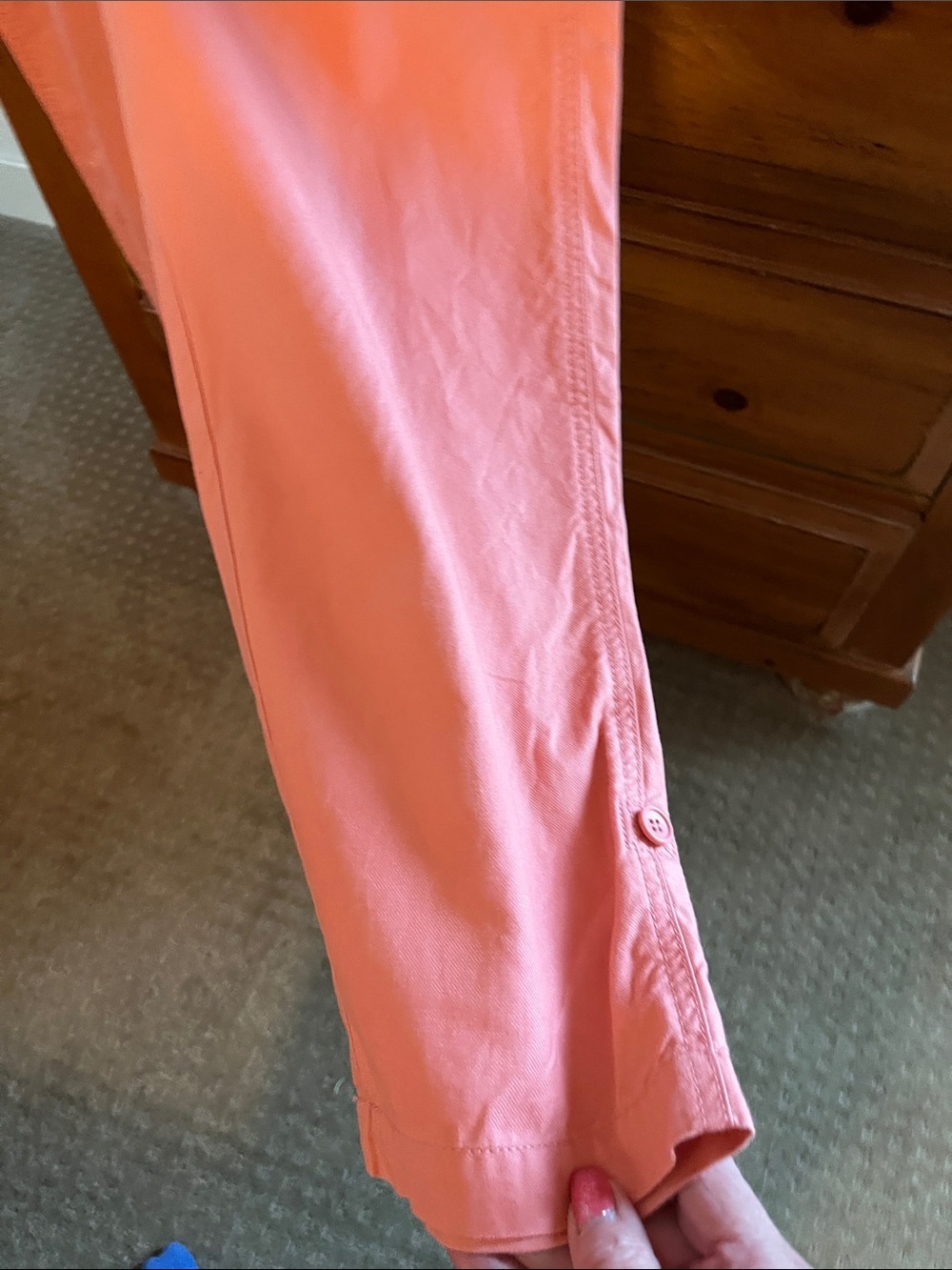 Talbots Women’s Coral-Orange Drawstring Capris NWOT - Picture 5 of 10